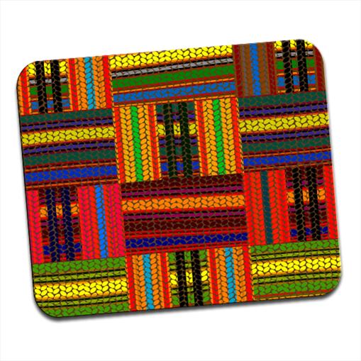 Multi Coloured African Square Modern Wallpaper Hardwood Coasters